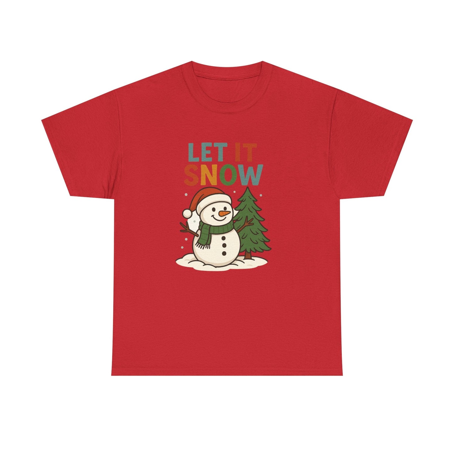Holiday Snowman Tee - "Let It Snow" Unisex Cotton T-Shirt - Dassle