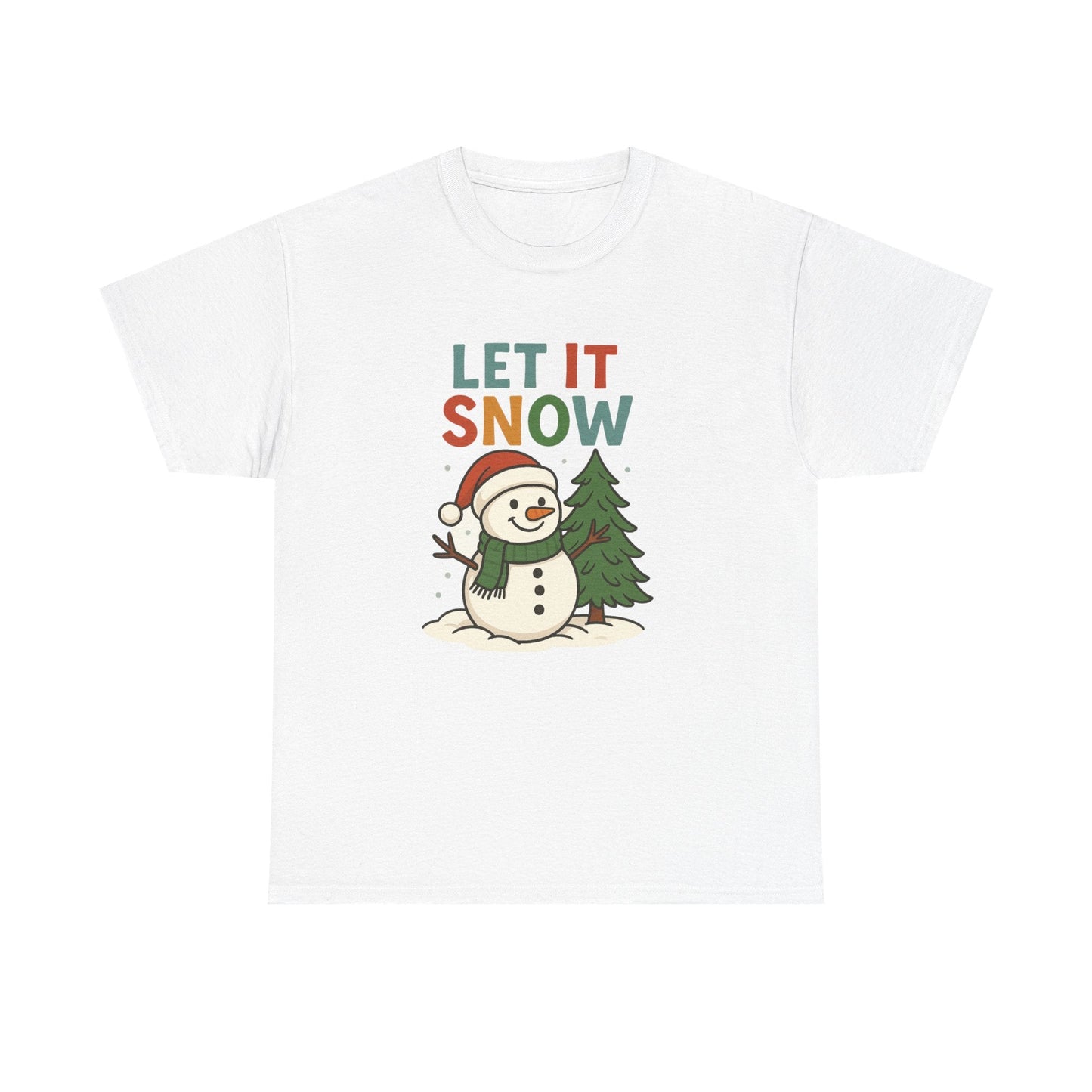 Holiday Snowman Tee - "Let It Snow" Unisex Cotton T-Shirt - Dassle