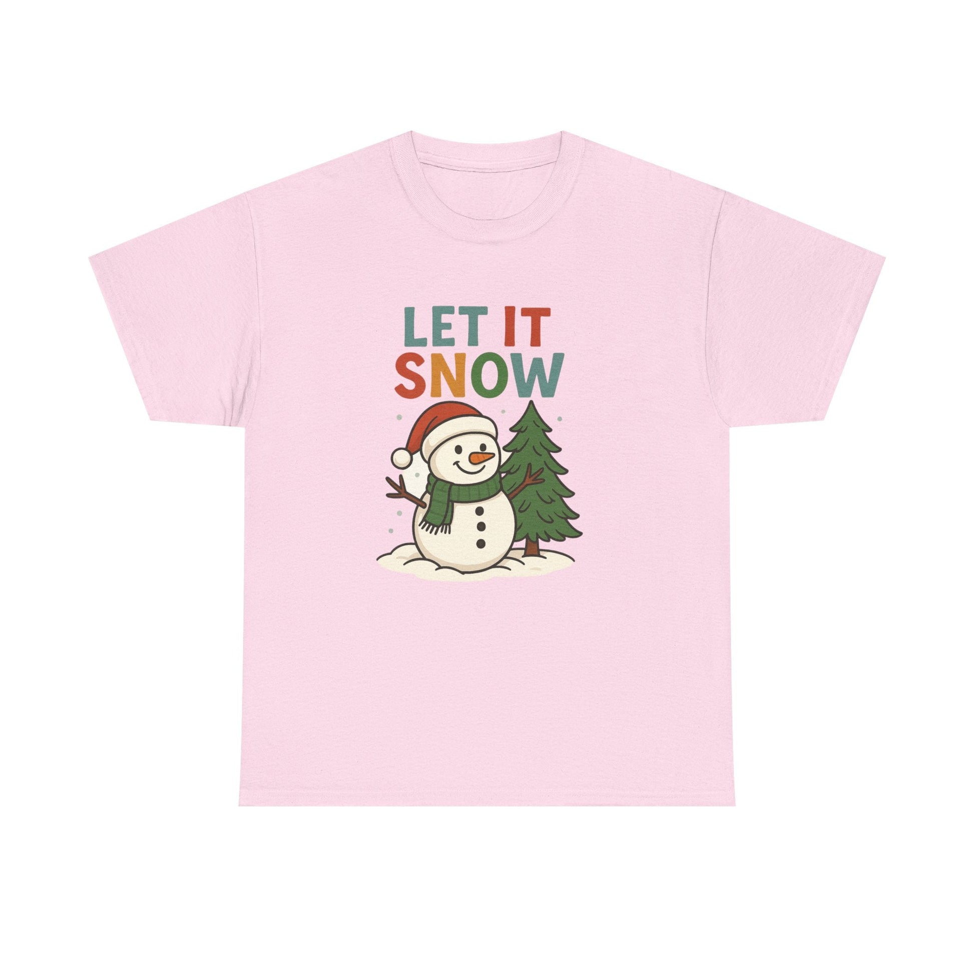 Holiday Snowman Tee - "Let It Snow" Unisex Cotton T-Shirt - Dassle
