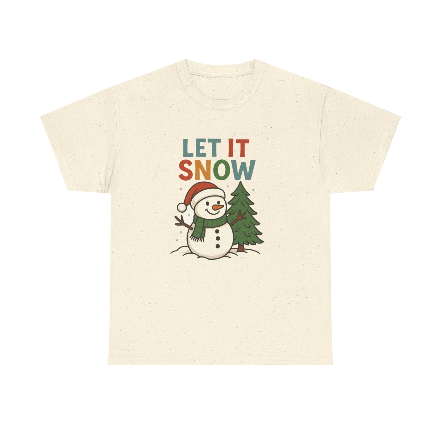 Holiday Snowman Tee - "Let It Snow" Unisex Cotton T-Shirt - Dassle