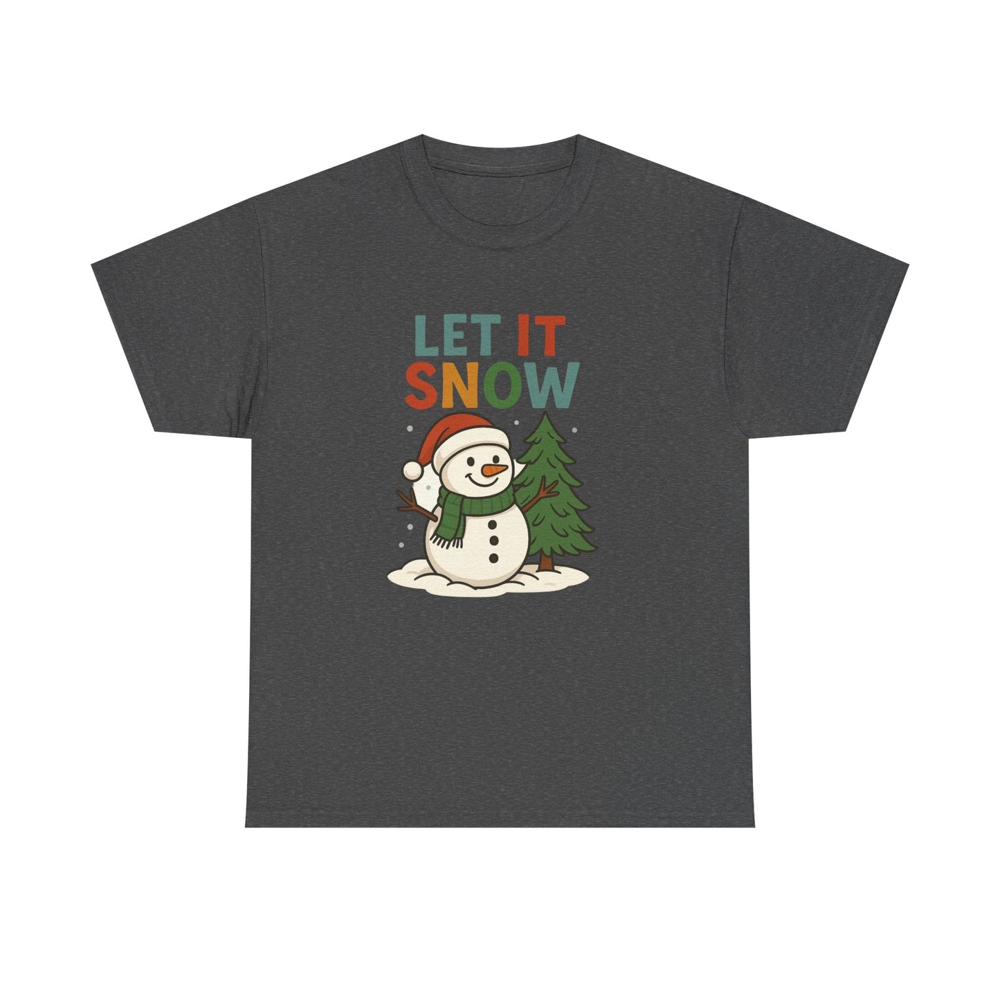 Holiday Snowman Tee - "Let It Snow" Unisex Cotton T-Shirt - Dassle
