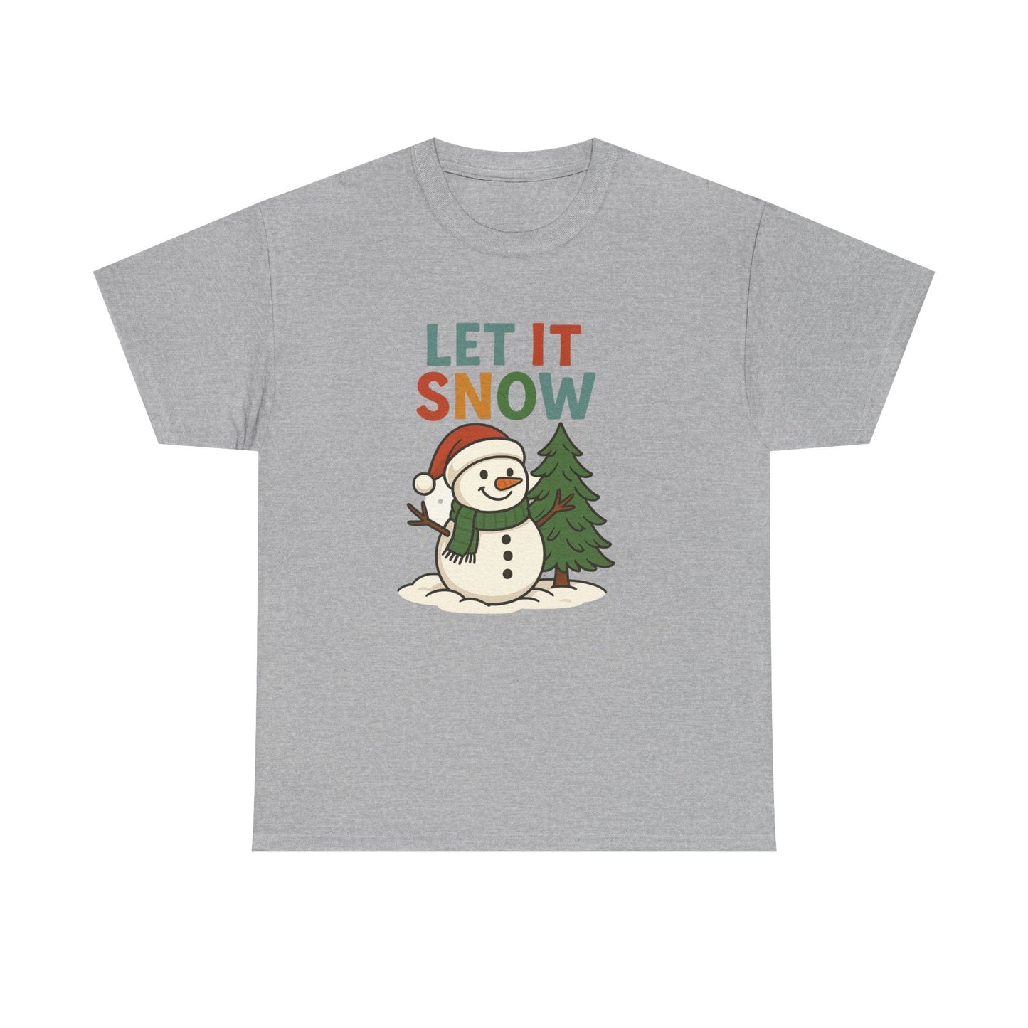 Holiday Snowman Tee - "Let It Snow" Unisex Cotton T-Shirt - Dassle