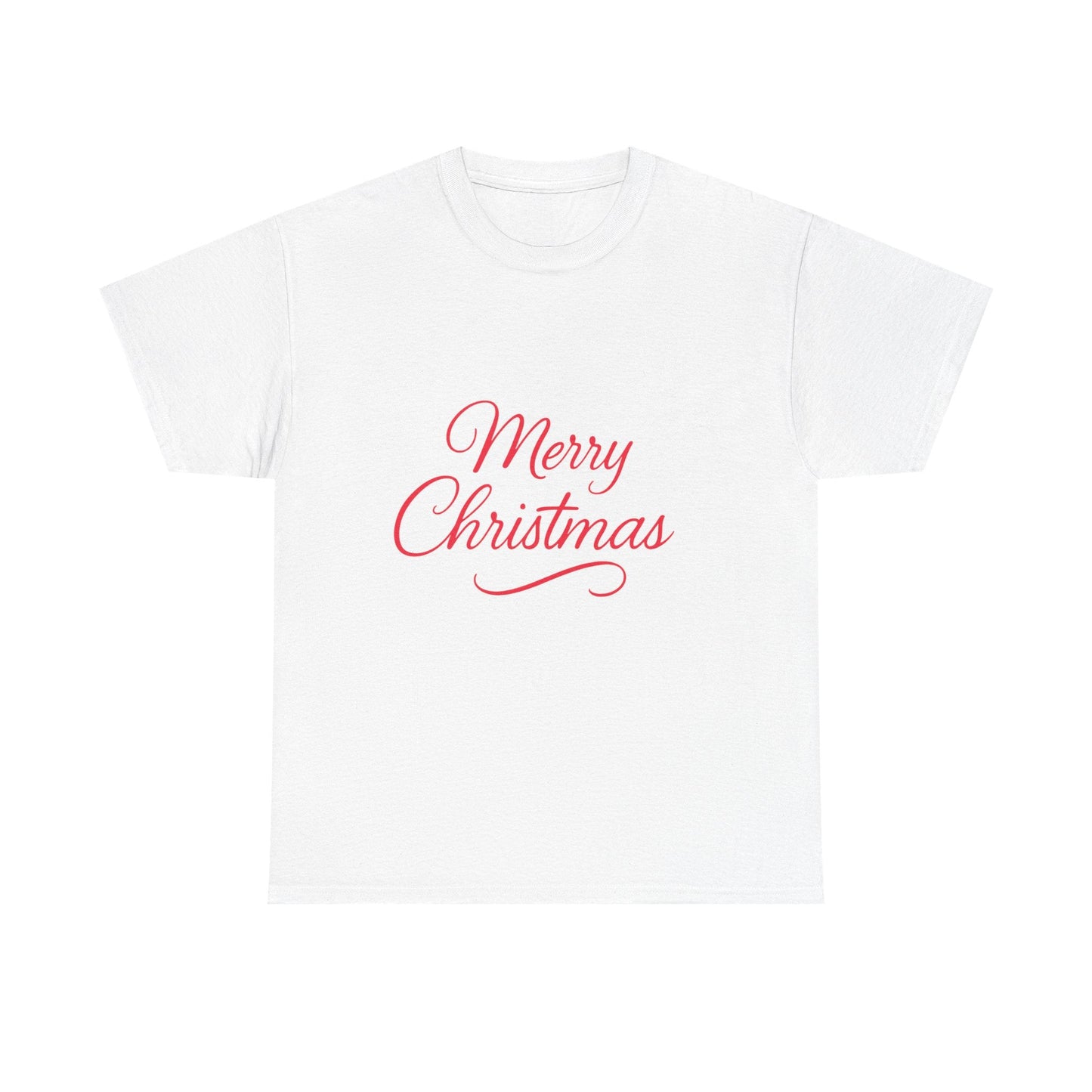 Merry Christmas Unisex Heavy Cotton Tee, Holiday Shirt, Christmas Gift, Festive Apparel, Seasonal Wear, Family Gathering Outfit - Dassle