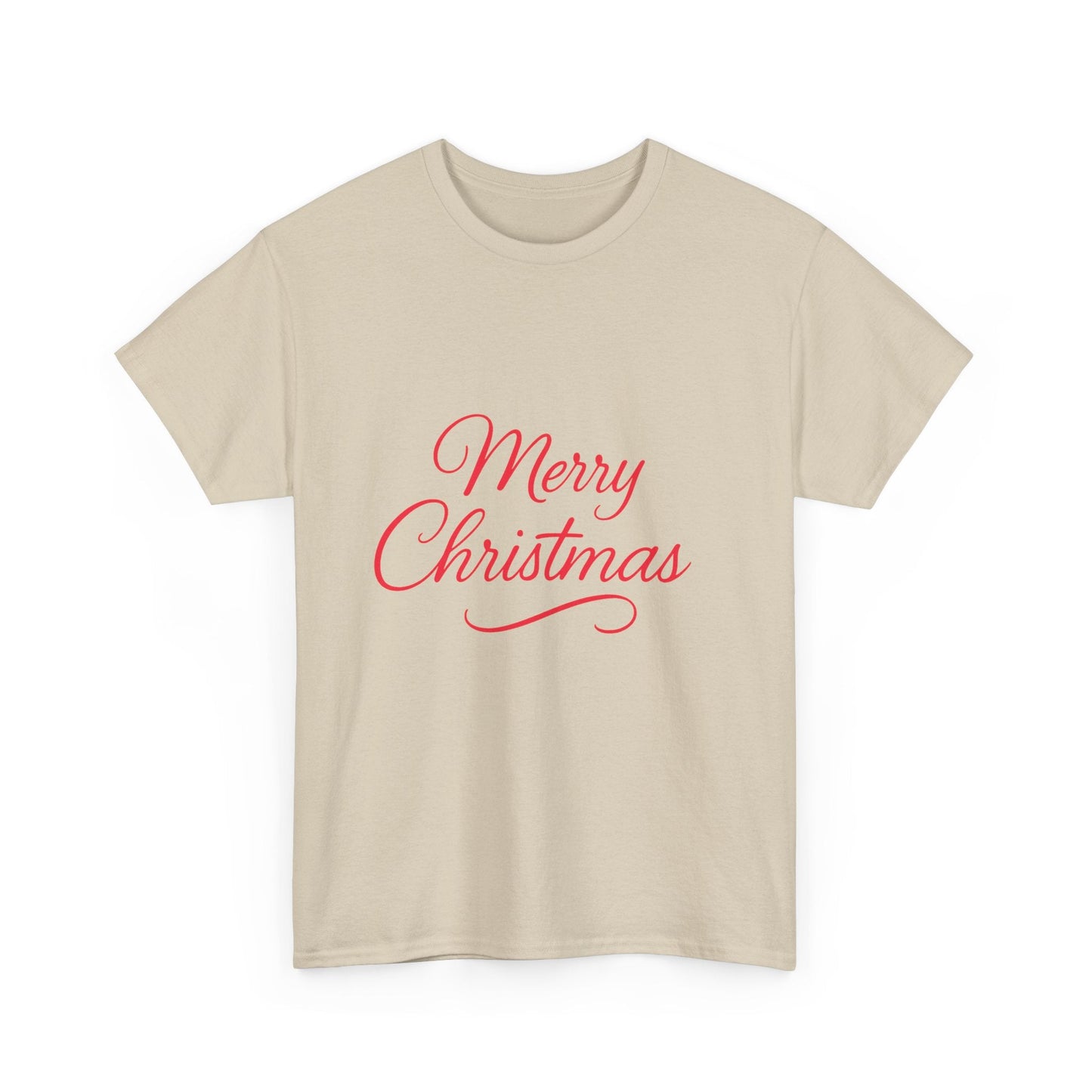 Merry Christmas Unisex Heavy Cotton Tee, Holiday Shirt, Christmas Gift, Festive Apparel, Seasonal Wear, Family Gathering Outfit - Dassle