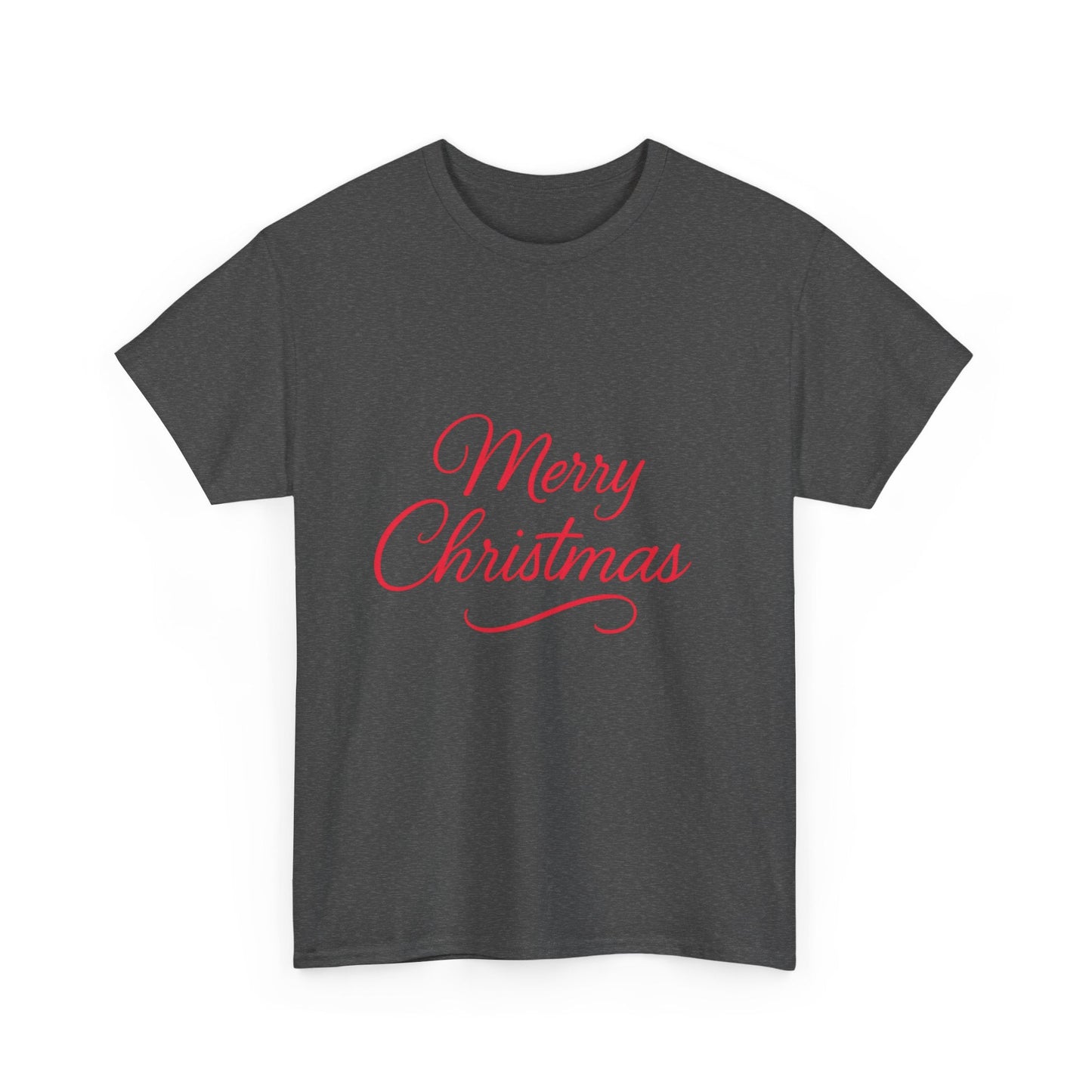 Merry Christmas Unisex Heavy Cotton Tee, Holiday Shirt, Christmas Gift, Festive Apparel, Seasonal Wear, Family Gathering Outfit - Dassle