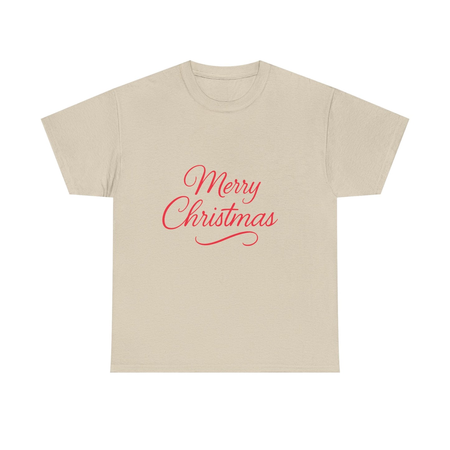 Merry Christmas Unisex Heavy Cotton Tee, Holiday Shirt, Christmas Gift, Festive Apparel, Seasonal Wear, Family Gathering Outfit - Dassle