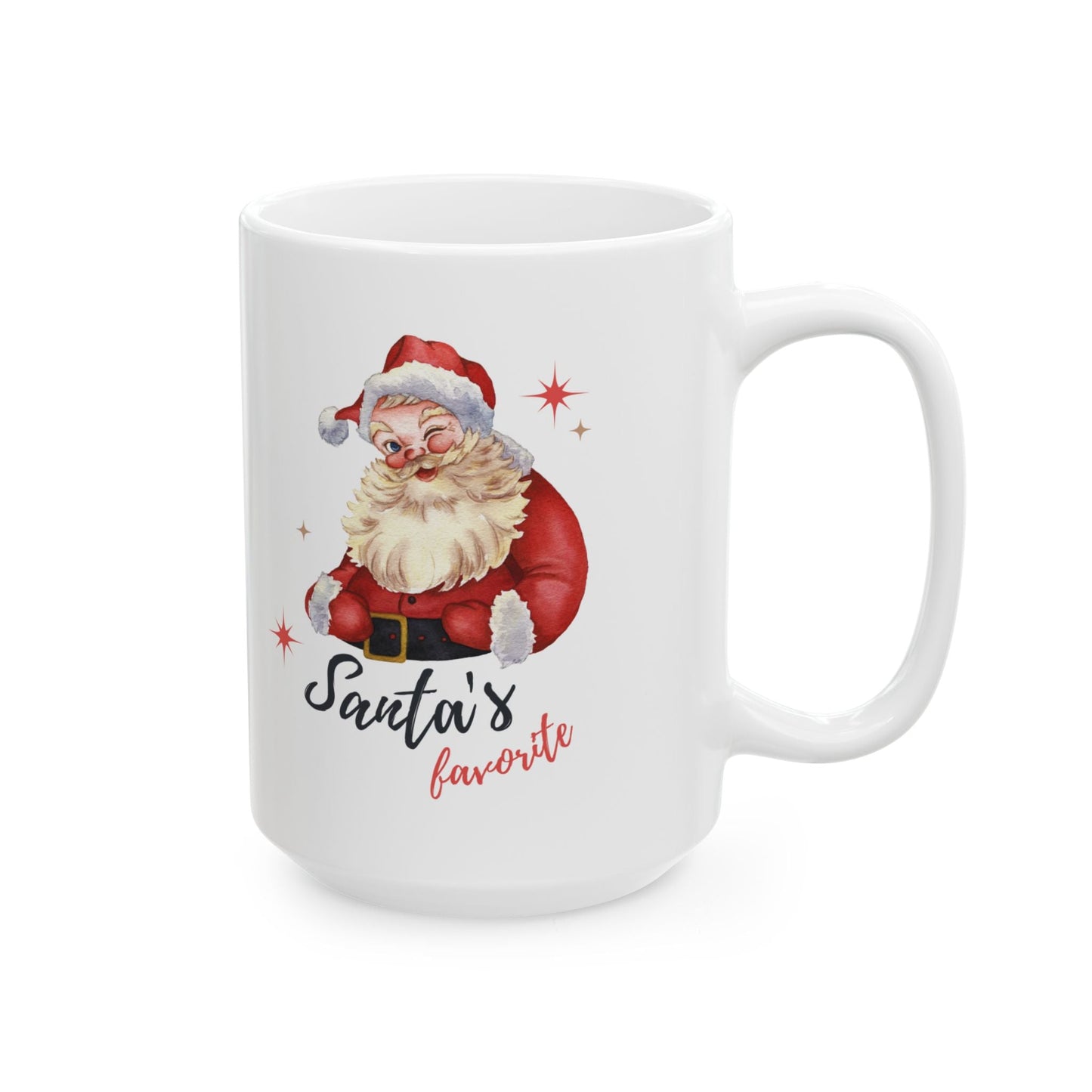 Santa's Favorite Ceramic Mug, Christmas Gift, Holiday Drinkware, Cute Coffee Cup, Festive Mug, Seasonal Kitchen Decor - Dassle
