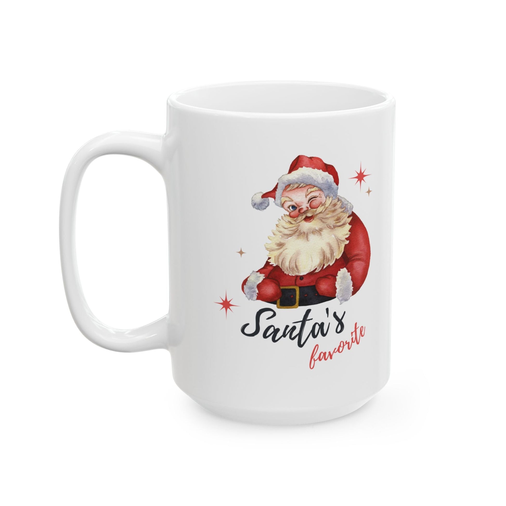 Santa's Favorite Ceramic Mug, Christmas Gift, Holiday Drinkware, Cute Coffee Cup, Festive Mug, Seasonal Kitchen Decor - Dassle