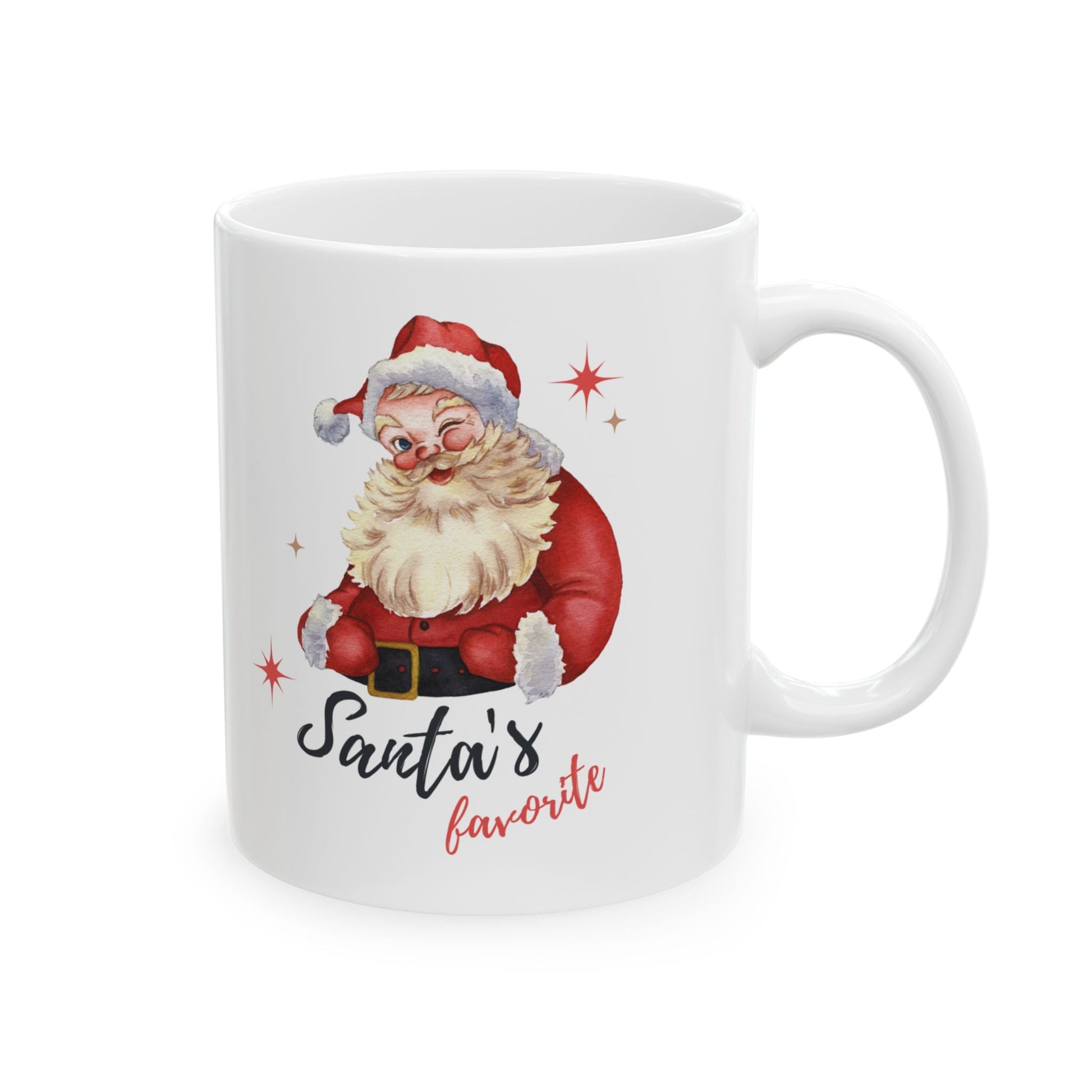 Santa's Favorite Ceramic Mug, Christmas Gift, Holiday Drinkware, Cute Coffee Cup, Festive Mug, Seasonal Kitchen Decor - Dassle