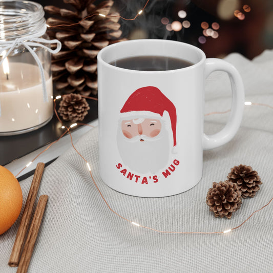Whimsical Santa Ceramic Mug, Christmas Coffee Cup, Funny Holiday Gift, Festive Drinkware, Unique Santa Claus Mug - Dassle